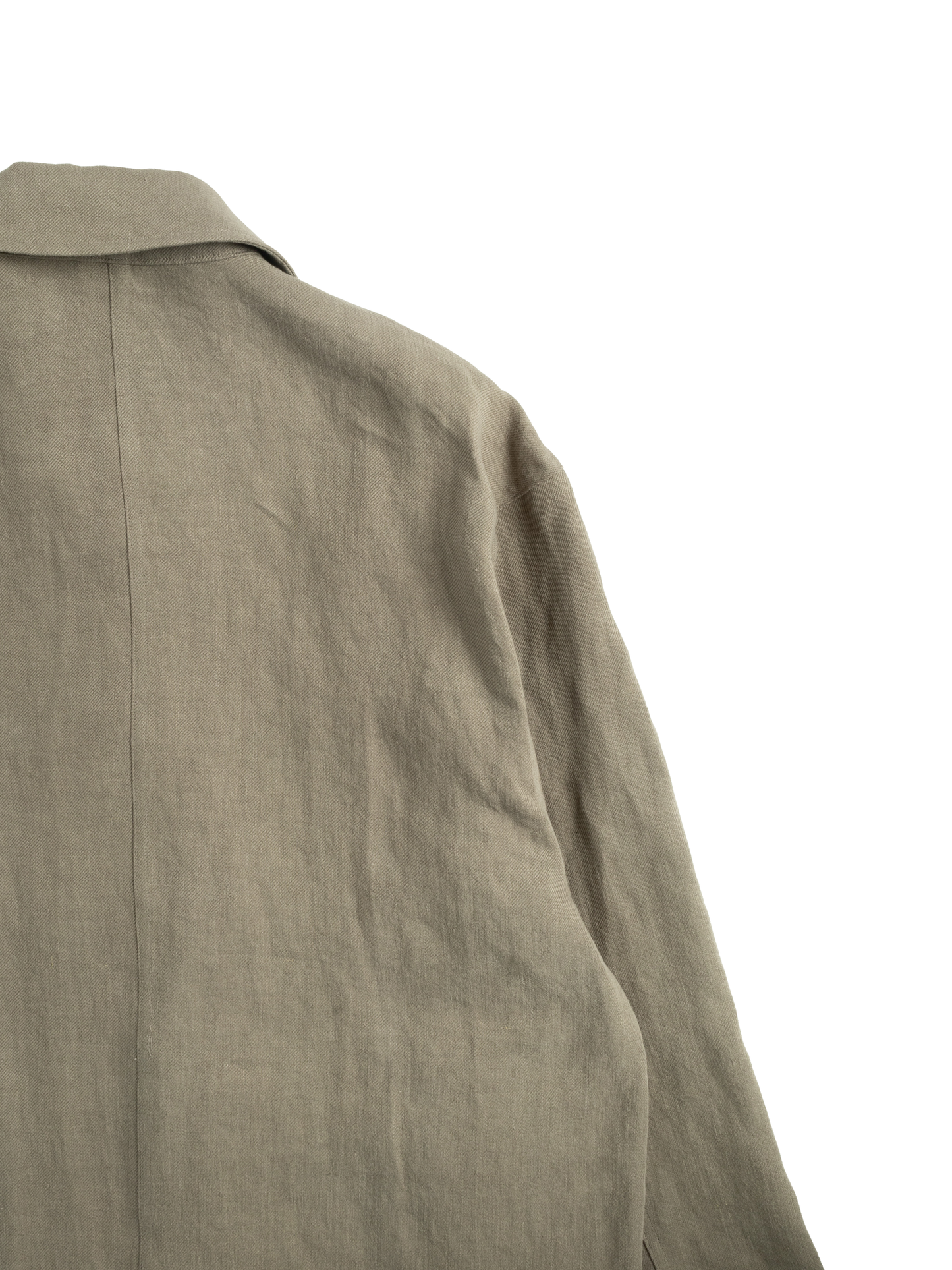 WASHED LINEN TWILL BLOUSON ｜GREIGE