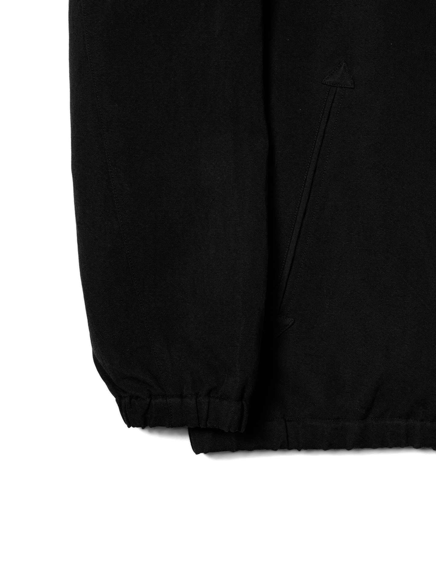 SILK/LINEN FADED GABARDINE ZIP BLOUSON｜BLACK
