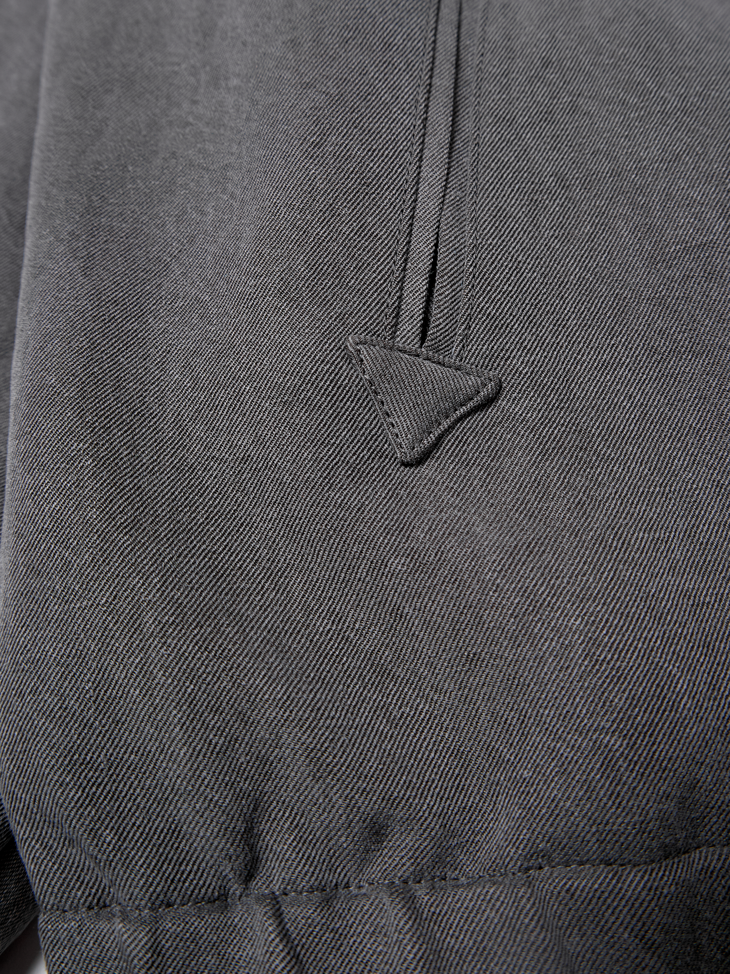 SILK/LINEN FADED GABARDINE ZIP BLOUSON｜HAZE GRAY
