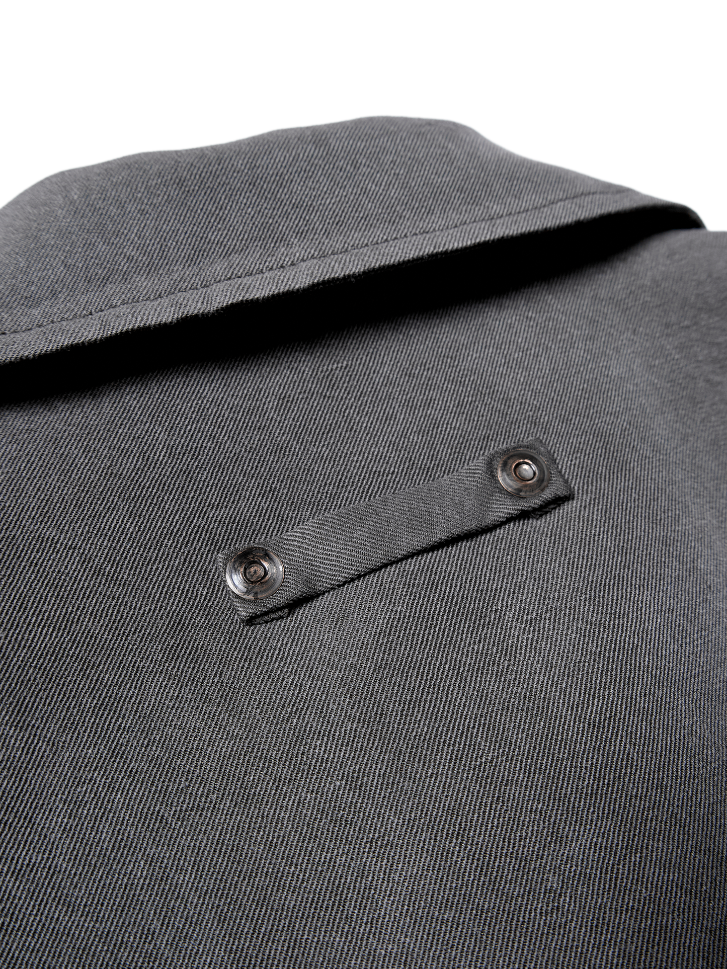 SILK/LINEN FADED GABARDINE ZIP BLOUSON｜HAZE GRAY
