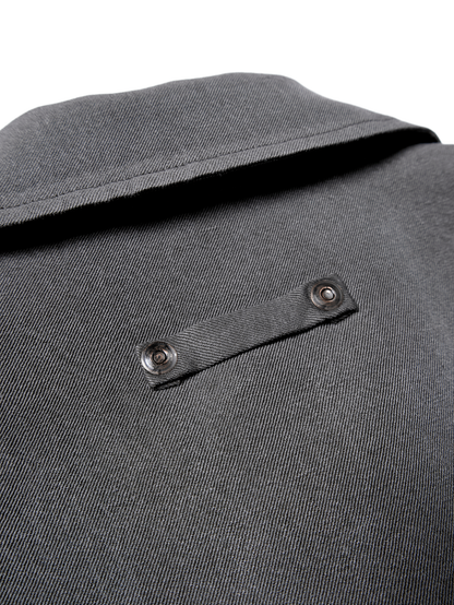 SILK/LINEN FADED GABARDINE ZIP BLOUSON｜HAZE GRAY