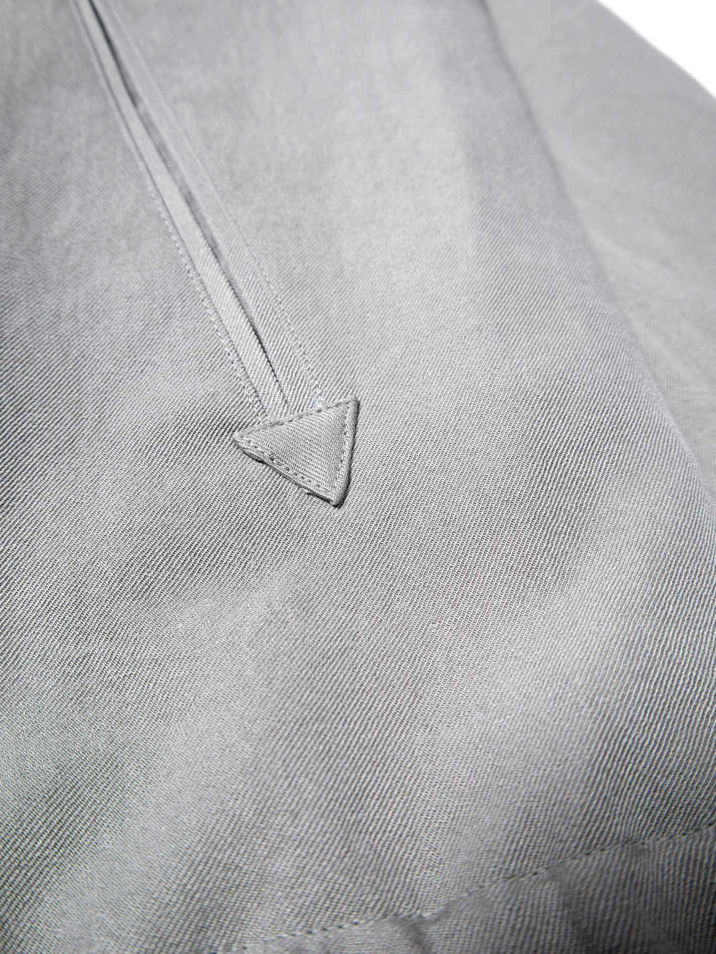 SILK/LINEN FADED GABARDINE ZIP BLOUSON｜ICE GRAY