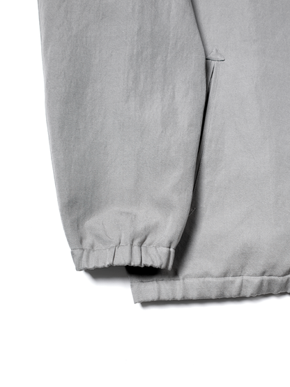 SILK/LINEN FADED GABARDINE ZIP BLOUSON｜ICE GRAY