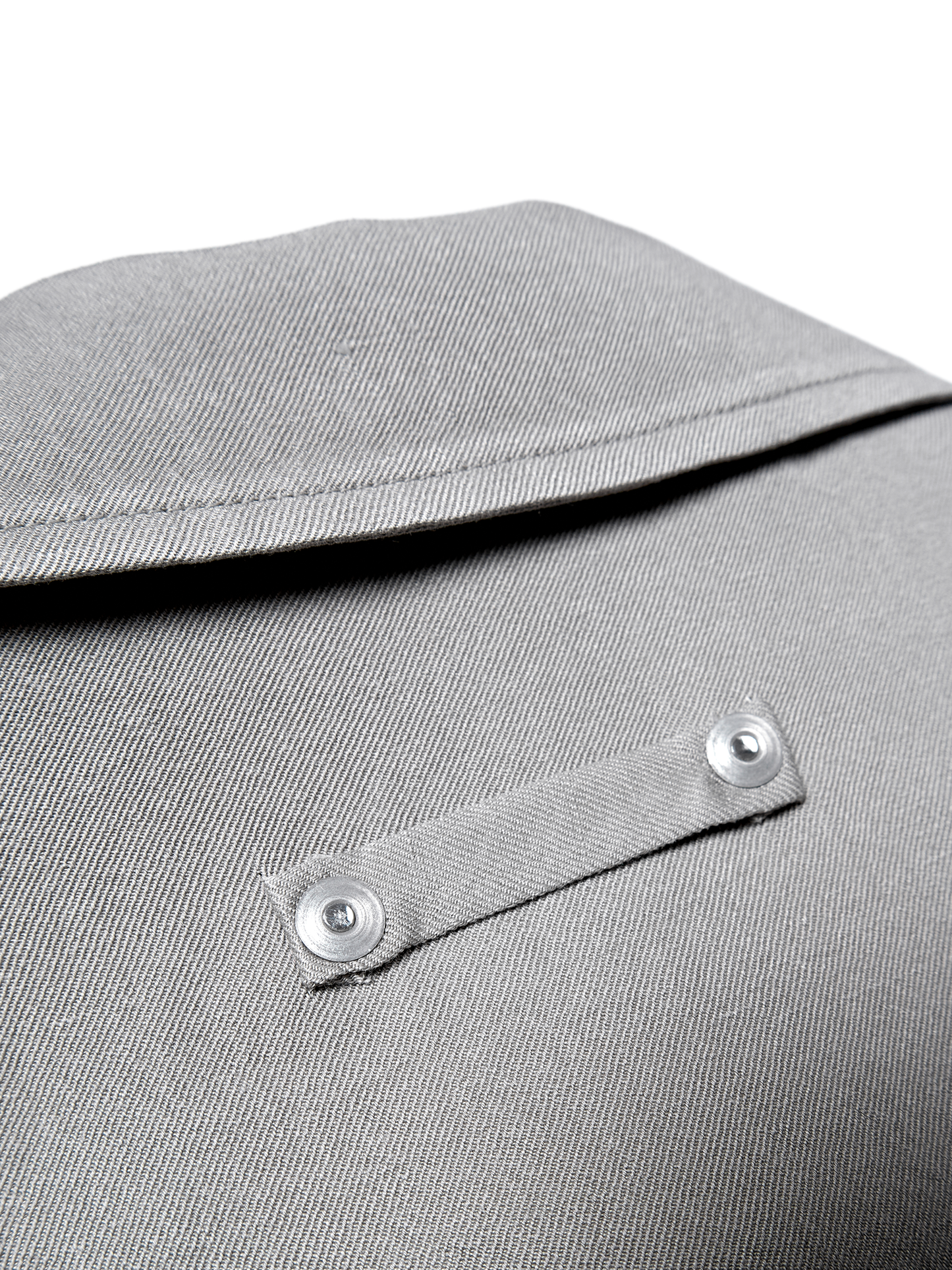 SILK/LINEN FADED GABARDINE ZIP BLOUSON｜ICE GRAY