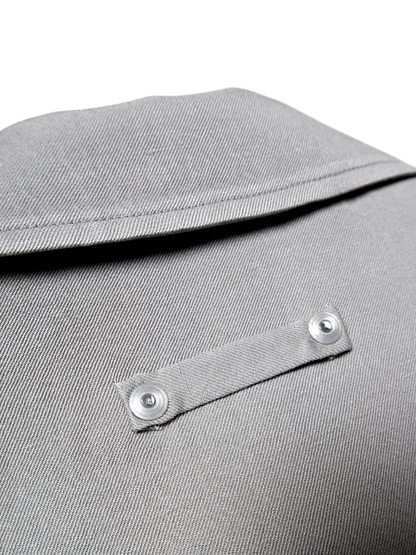 SILK/LINEN FADED GABARDINE ZIP BLOUSON｜ICE GRAY