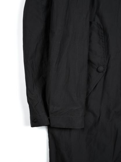 WAXING FINX COTTON WEATHER LIGHT HOODED COAT｜CHARCOAL