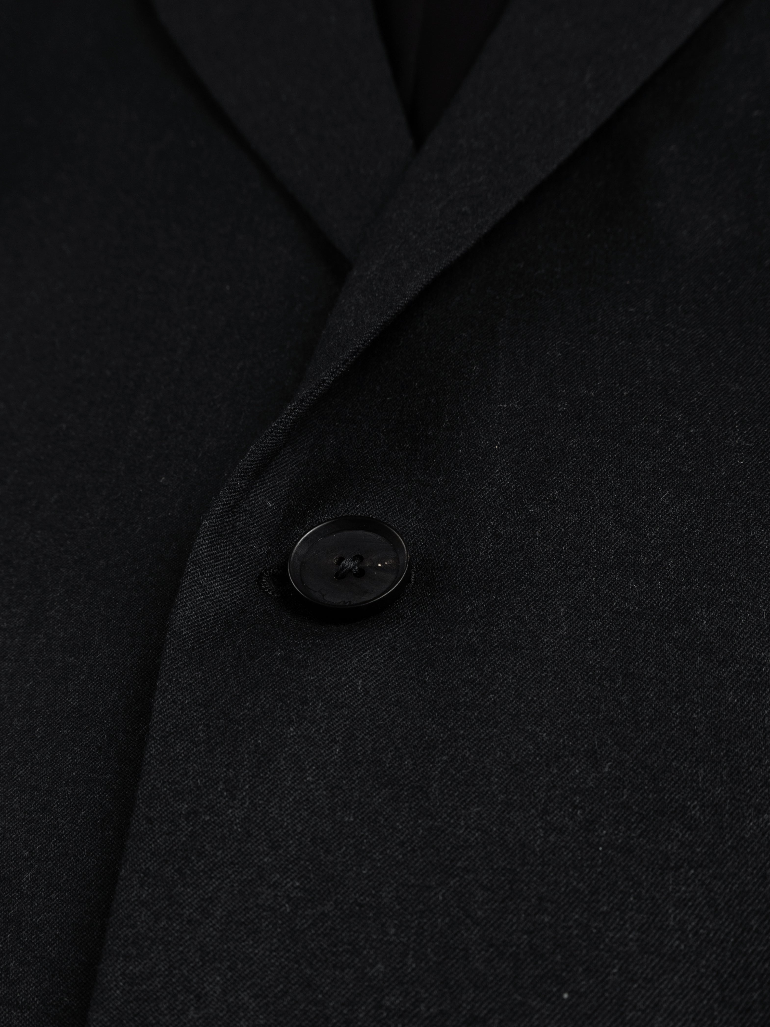 Super130's WORSTED WOOL LIGHT MILLED TAILORED JACKET｜TOP BLACK