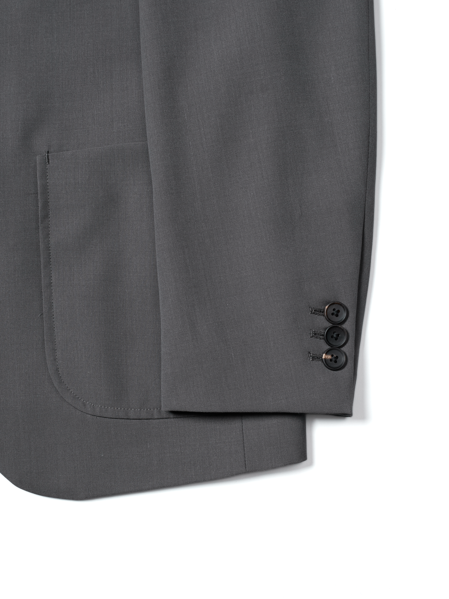 Super130's WORSTED WOOL TROPICAL TAILORED JACKET｜ASH TAUPE