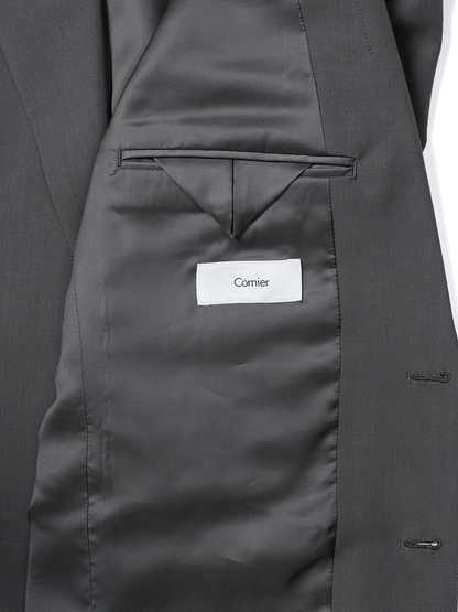 Super130's WORSTED WOOL TROPICAL TAILORED JACKET｜ASH TAUPE