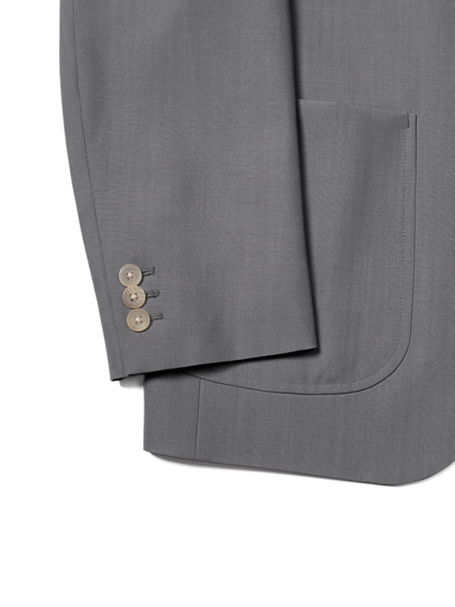 Super130's WORSTED WOOL TROPICAL TAILORED JACKET｜LIGHT GRAY
