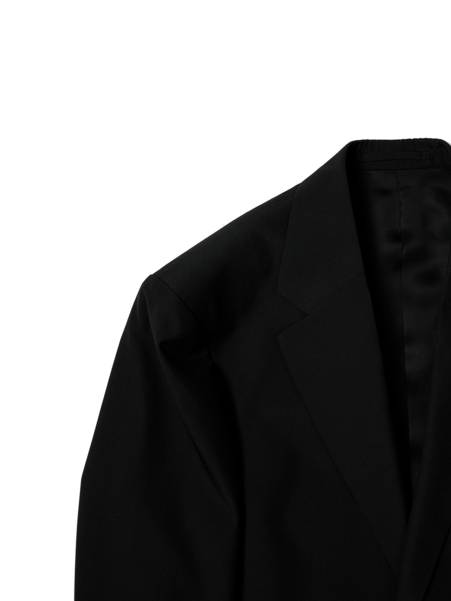 Super130's WORSTED WOOL TROPICAL TAILORED JACKET｜BLACK