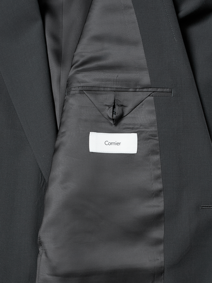 Super130's WORSTED WOOL TROPICAL TAILORED JACKET｜CHARCOAL