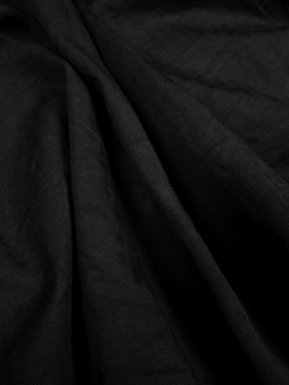 GARMENT DYED FINX COTTON HBT FATIGUE JKT｜BLACK