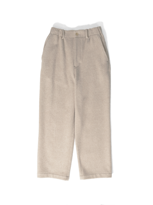 LAMB WOOL CASHMERE MOSSER PANTS｜NATURAL