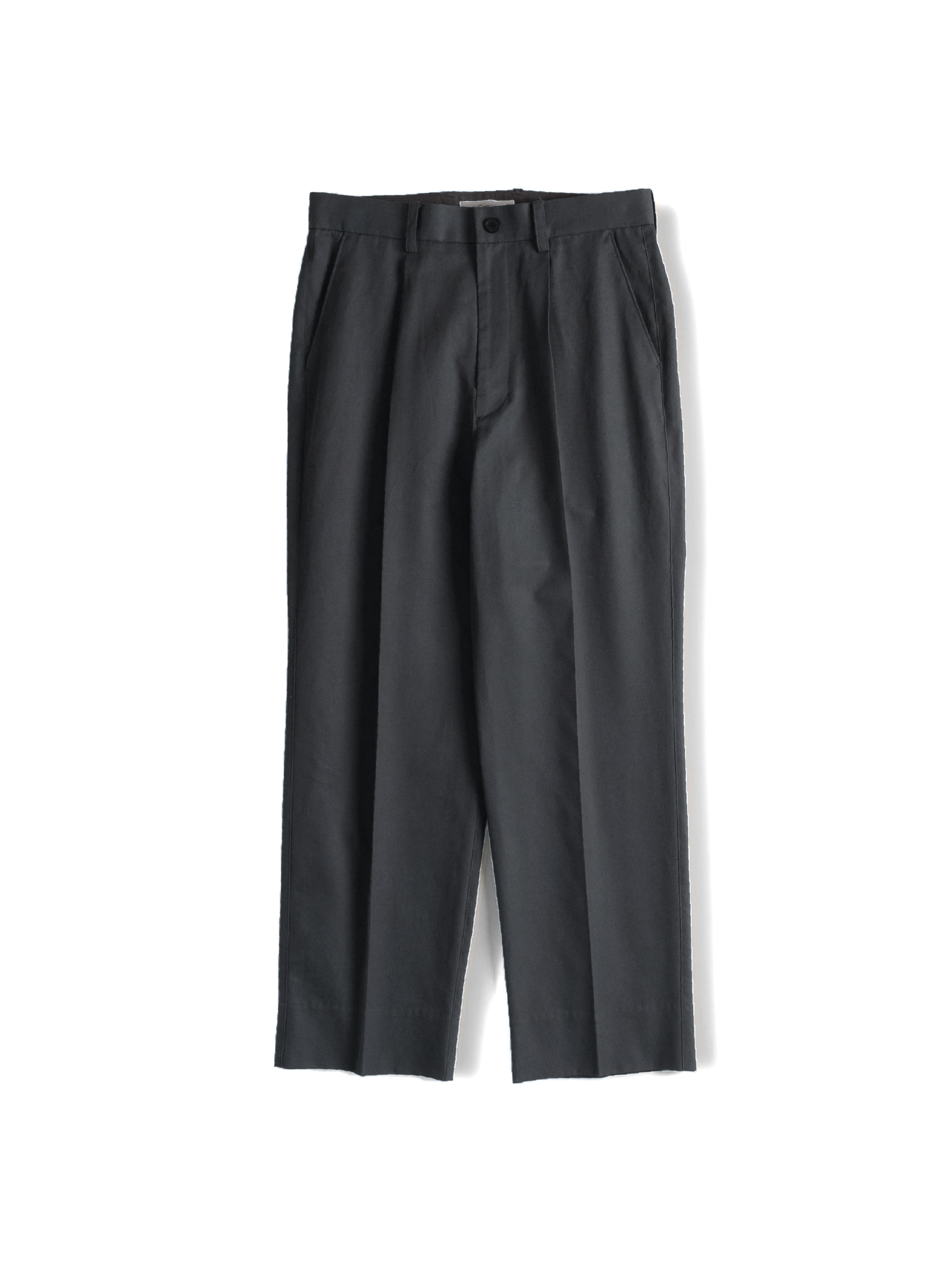 FINX COTTON GABARDINE SLACKS|GUNMETAL – Cornier FINX COTTON GABARDINE SLACKS|GUNMETAL – Cornier