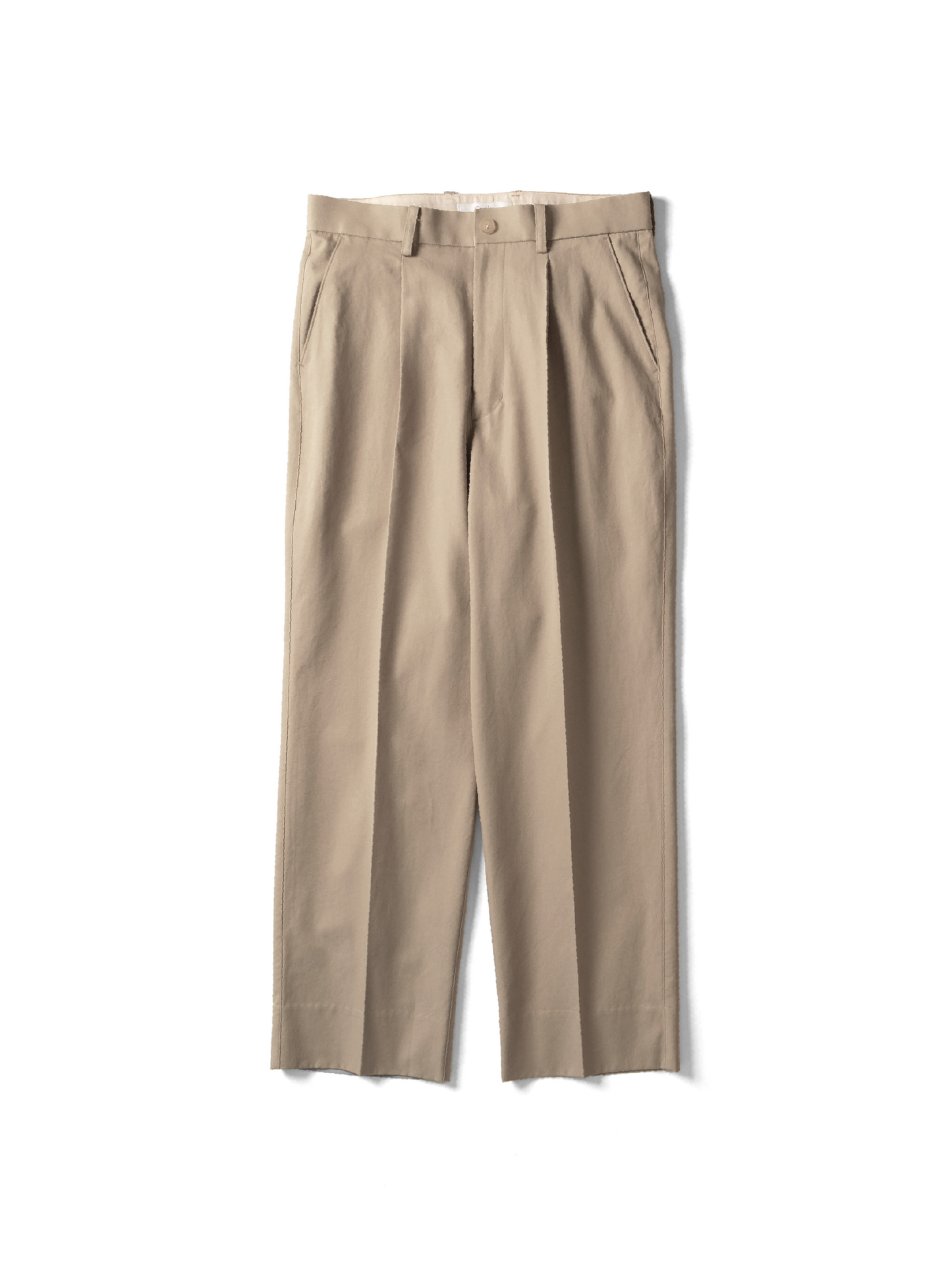 FINX COTTON GABARDINE SLACKS｜BEIGE