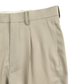 Super130's WORSTED WOOL LIGHT GABARDINE SLACKS｜DUSTY BEIGE