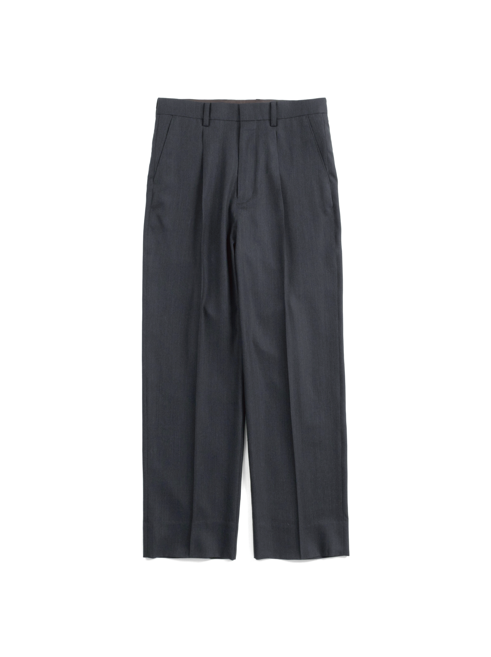 パンツ Super130's WORSTED WOOL LIGHT GABARDINE Super130's WORSTED WOOL LIGHT GABARDINE SLACKS|TOP CHARCOAL