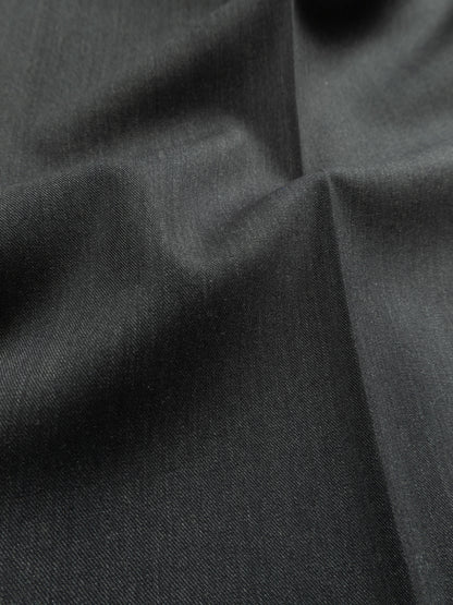 Super130's WORSTED WOOL LIGHT GABARDINE SLACKS｜TOP CHARCOAL