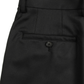 Super130's WORSTED WOOL LIGHT GABARDINE WIDE PANTS｜BLACK