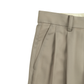 Super130's WORSTED WOOL LIGHT GABARDINE WIDE PANTS｜DUSTY BEIGE