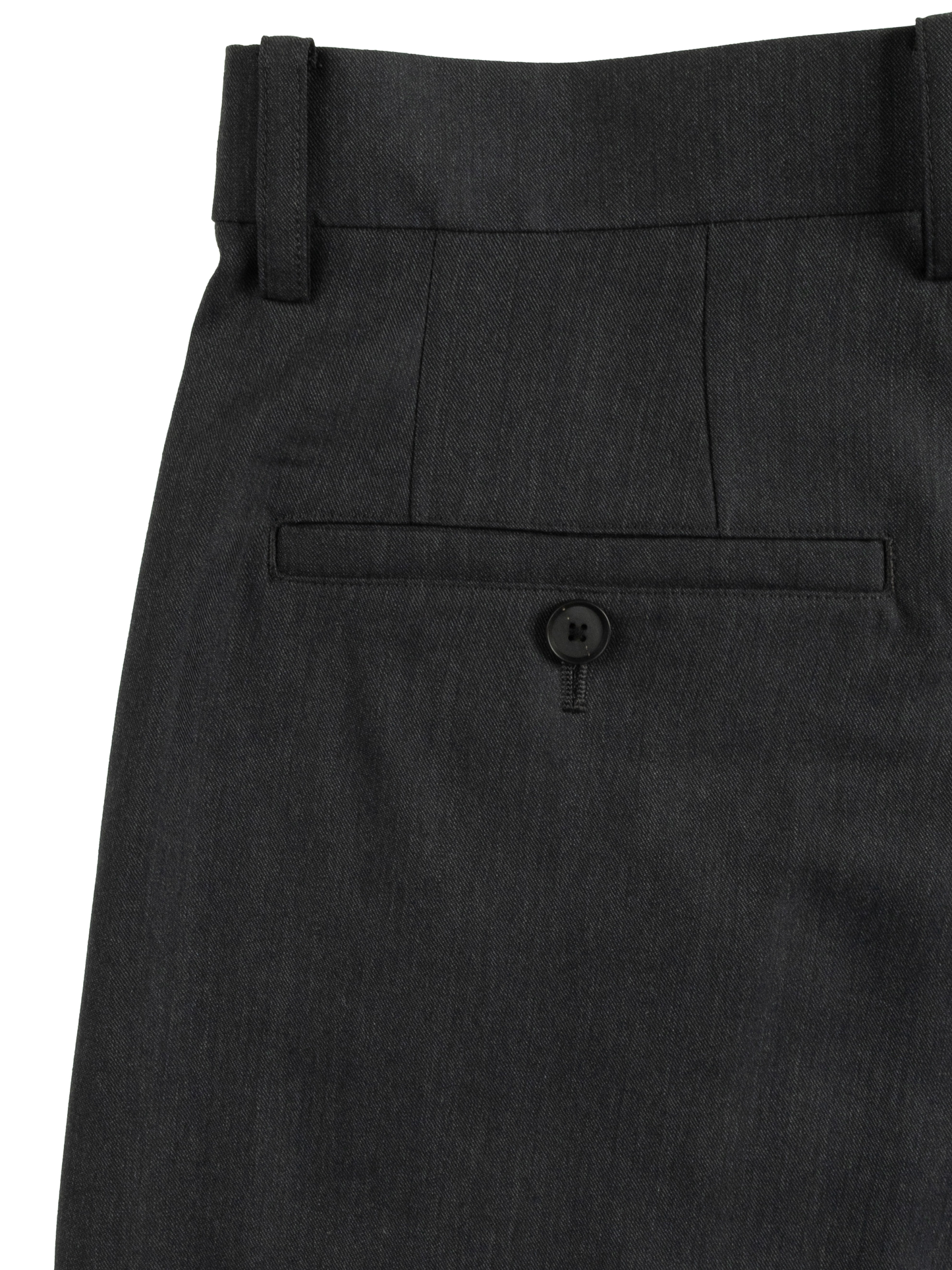 Super130's WORSTED WOOL LIGHT GABARDINE WIDE PANTS｜TOP CHARCOAL