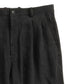 WASHED LINEN TWILL 2-TUCK PANTS｜BLACK