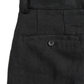 WASHED LINEN TWILL 2-TUCK PANTS｜BLACK