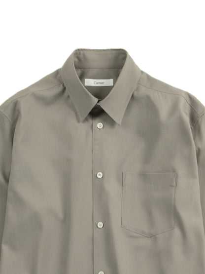 Super180's WORSTED WOOL SHIRTS｜LIGHT GRAY