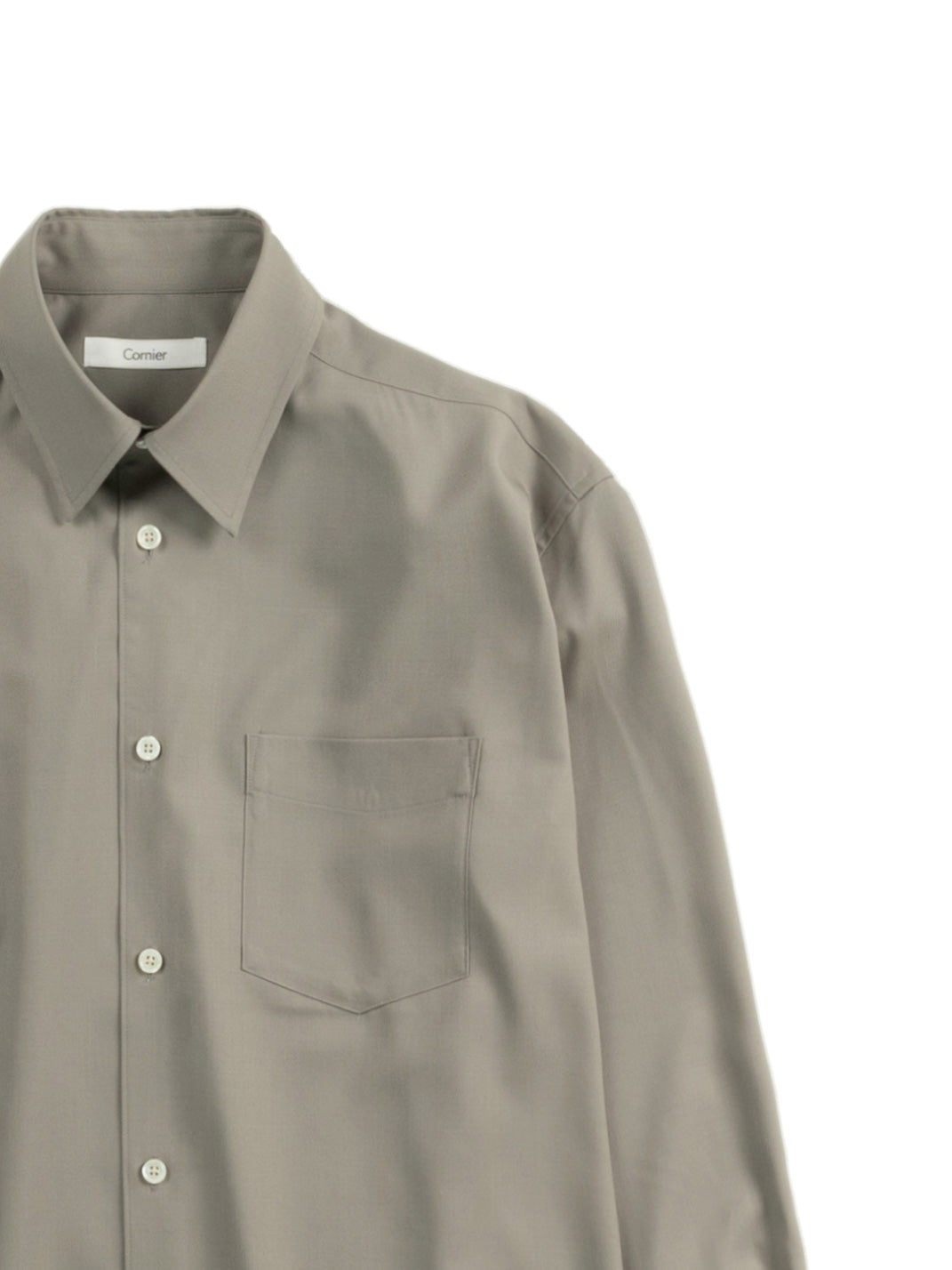 Super180's WORSTED WOOL SHIRTS｜LIGHT GRAY