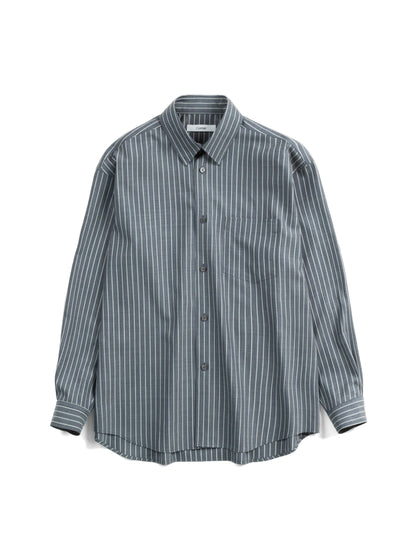 Super180's WORSTED WOOL STRIPE SHIRTS｜CHAMBRAY STRIPE