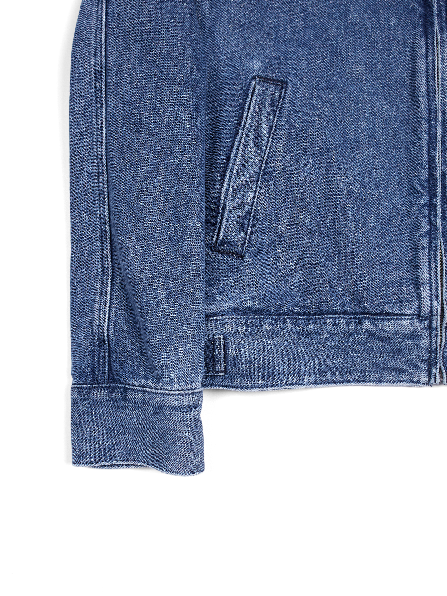 SILK/COTTON DENIM BLOUSON for WOMEN｜BLUE