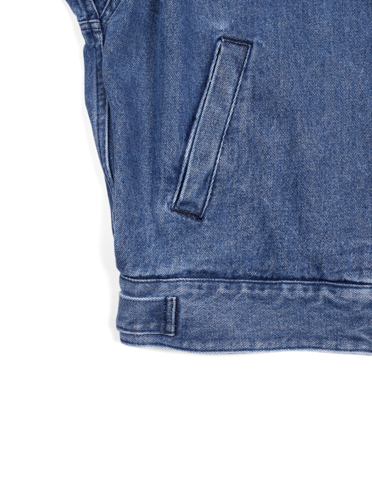 SILK/COTTON DENIM BLOUSON for WOMEN｜BLUE