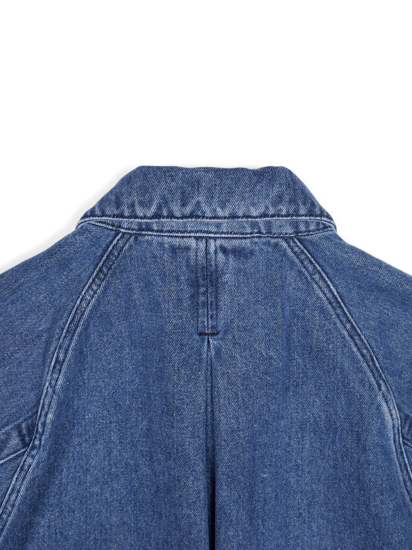 SILK/COTTON DENIM BLOUSON for WOMEN｜BLUE