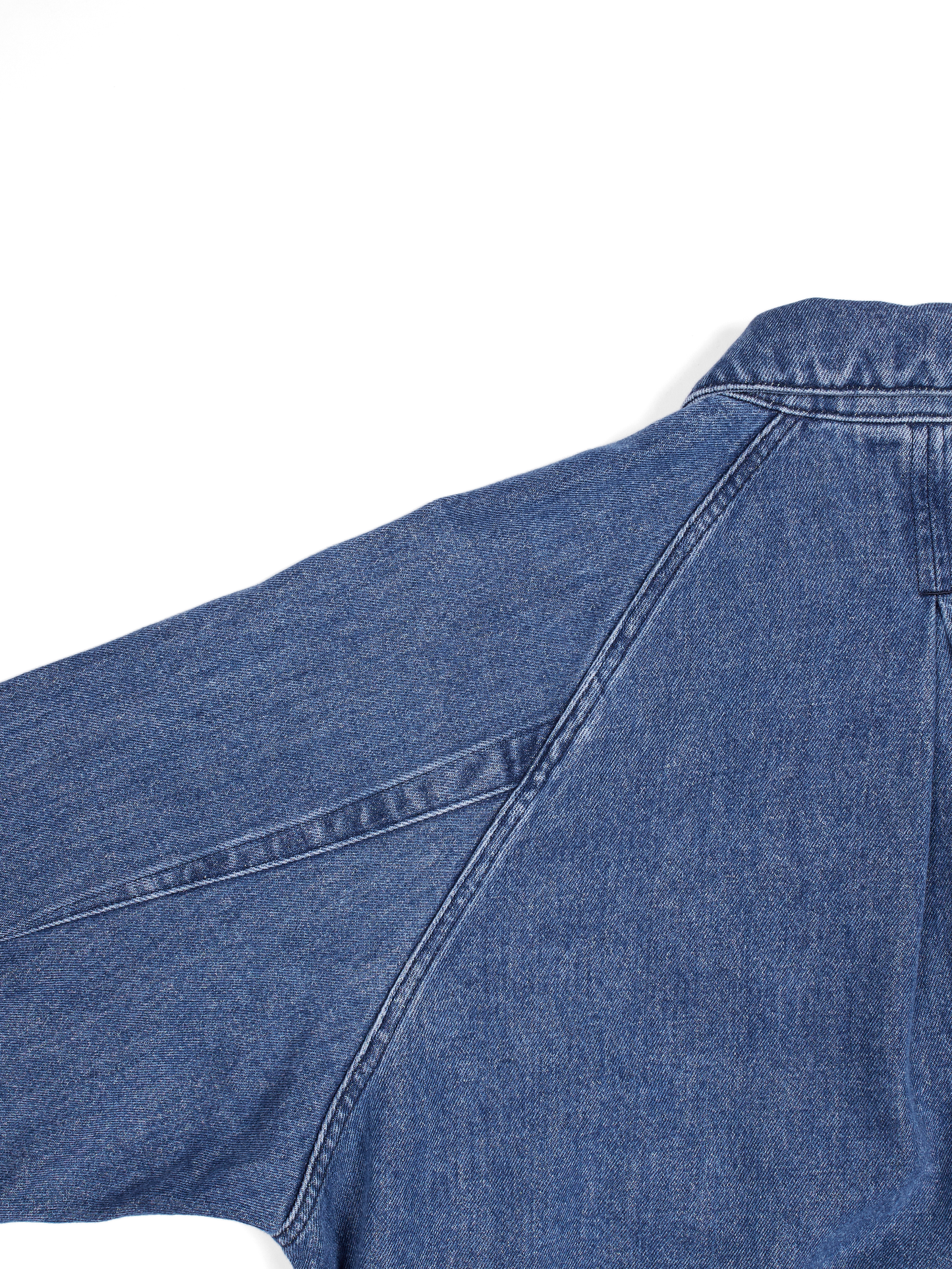 SILK/COTTON DENIM BLOUSON for WOMEN｜BLUE