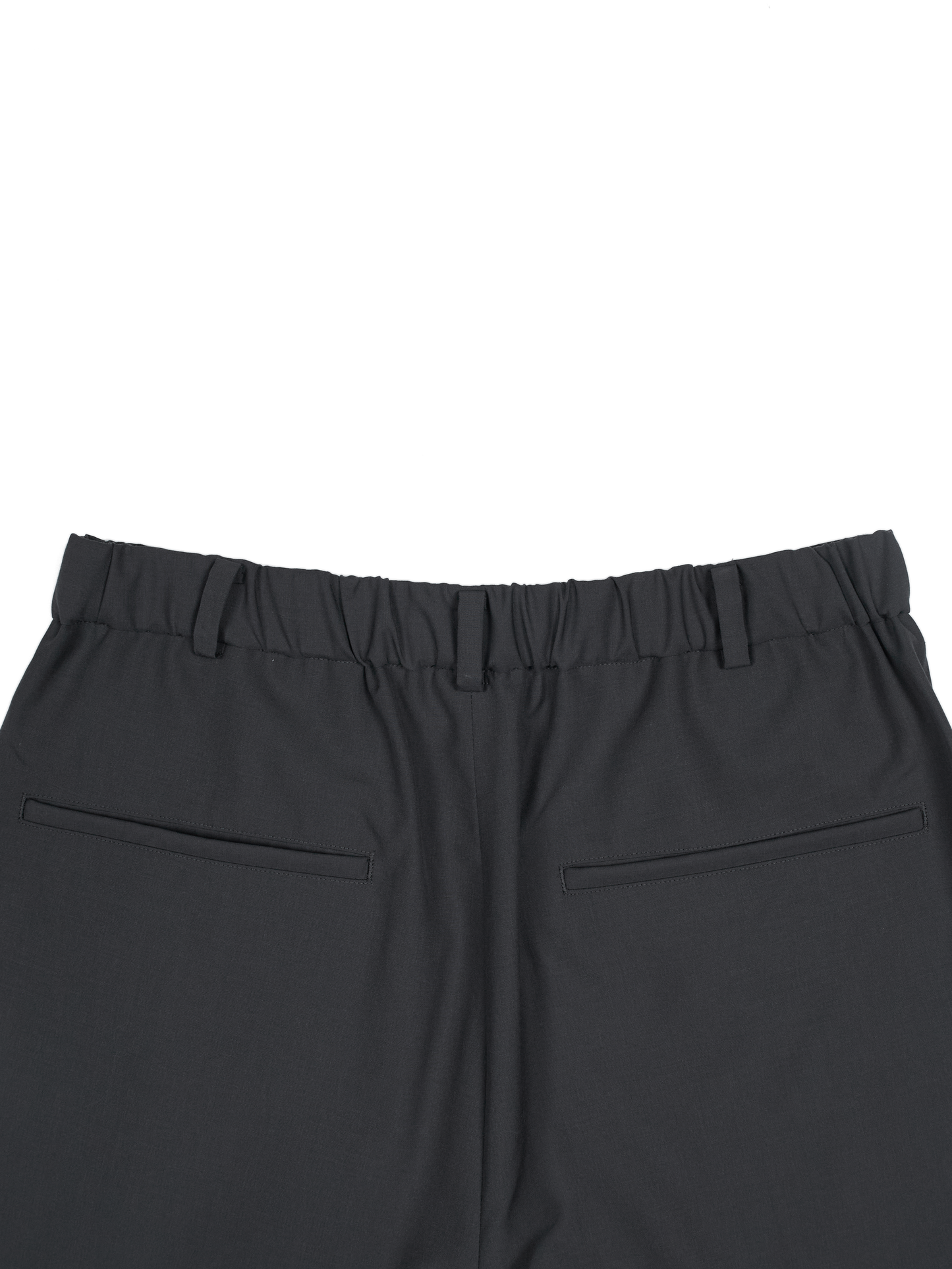 Super130's WORSTED WOOL TROPICAL SHORT PANTS｜CHARCOAL