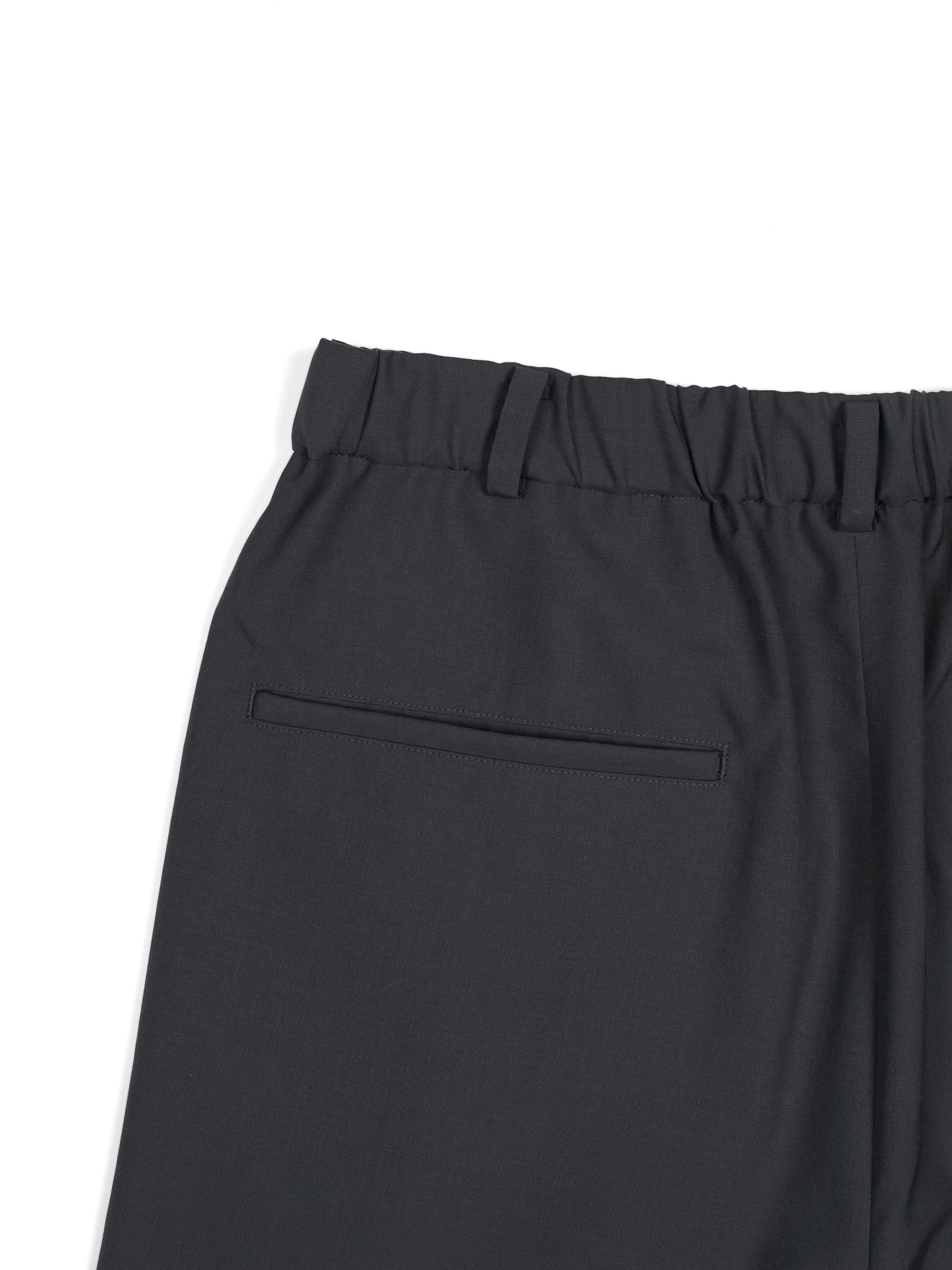 Super130's WORSTED WOOL TROPICAL SHORT PANTS｜CHARCOAL