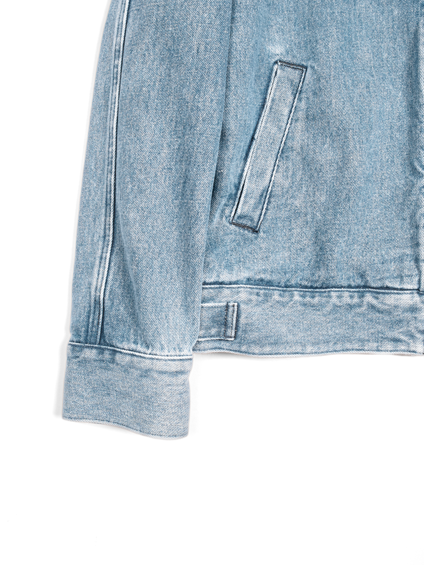 SILK/COTTON DENIM BLOUSON for WOMEN｜LIGHT BLUE