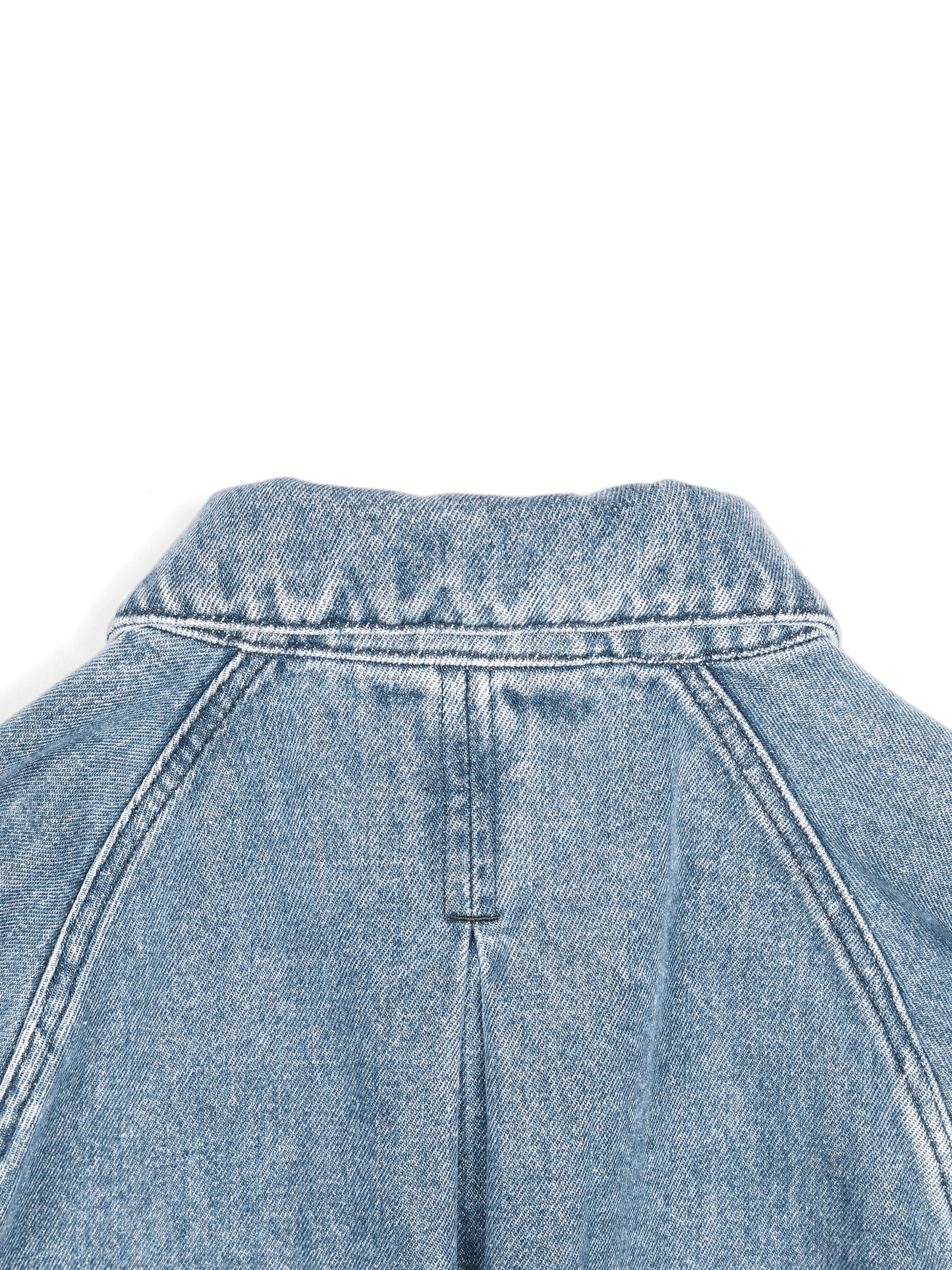 SILK/COTTON DENIM BLOUSON for WOMEN｜LIGHT BLUE