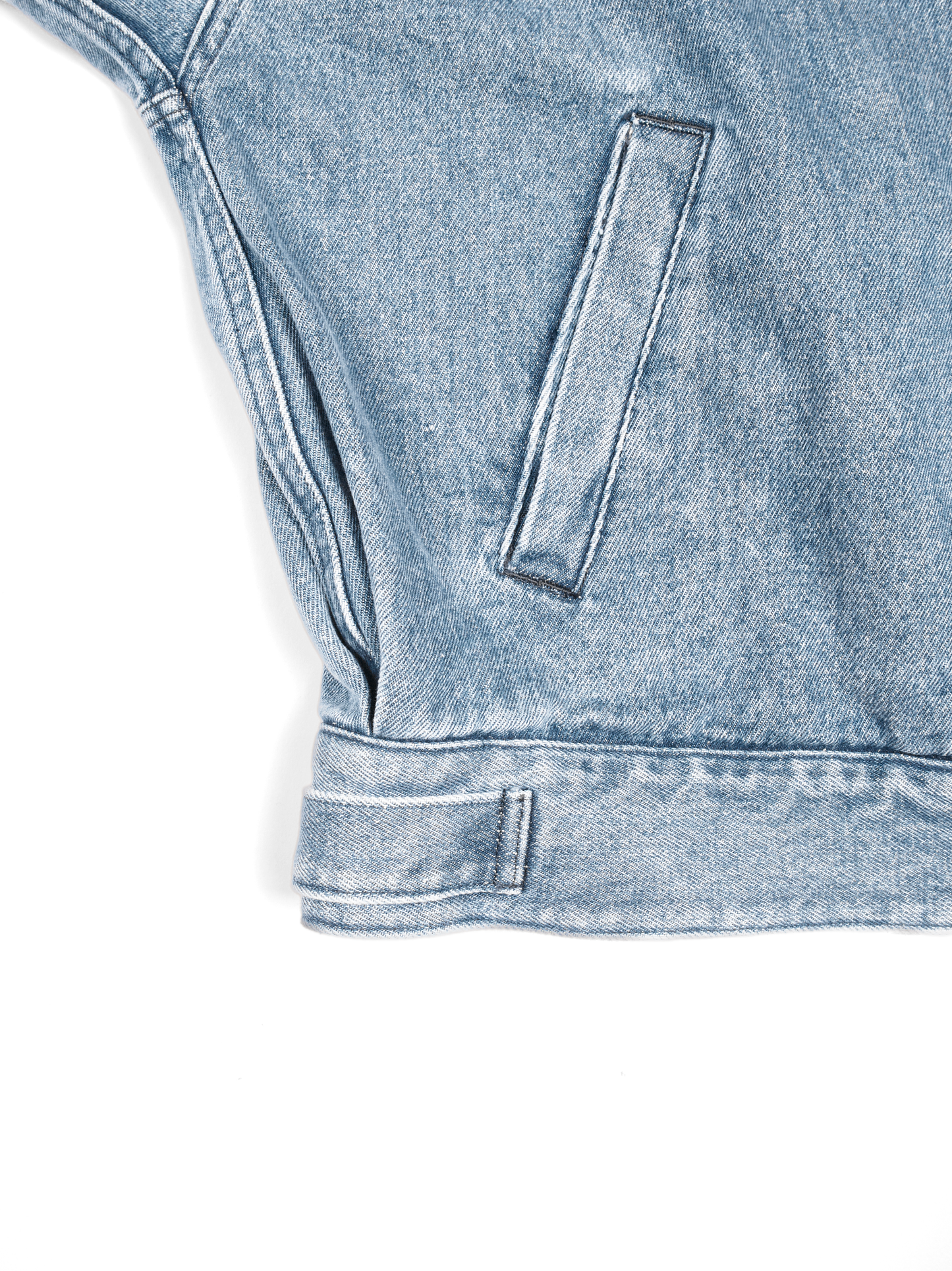 SILK/COTTON DENIM BLOUSON for WOMEN｜LIGHT BLUE