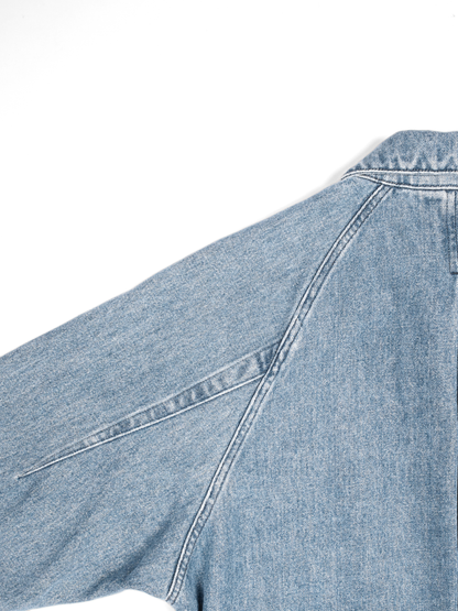 SILK/COTTON DENIM BLOUSON for WOMEN｜LIGHT BLUE