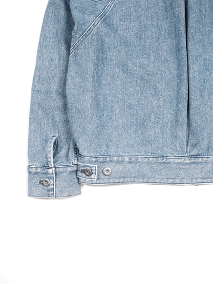 SILK/COTTON DENIM BLOUSON for WOMEN｜LIGHT BLUE