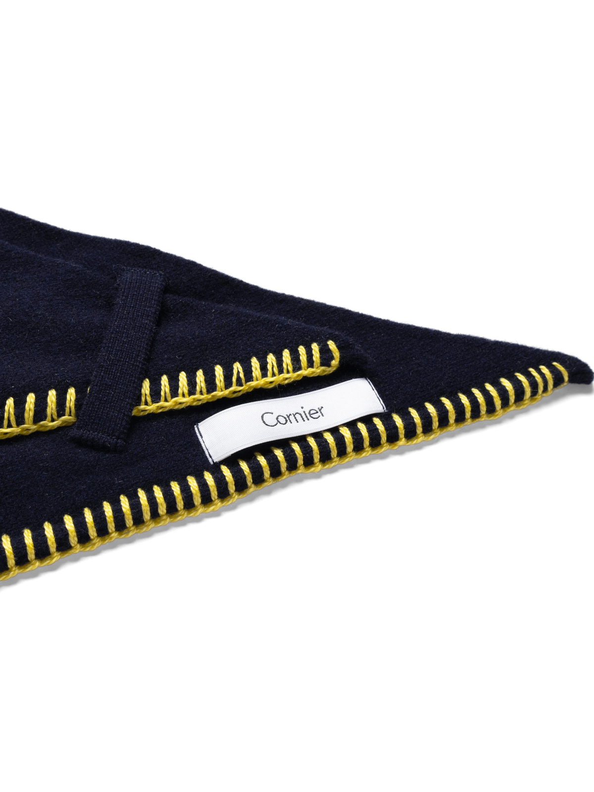 Super170's WOOL KNIT NECKERCHIEF｜NAVY