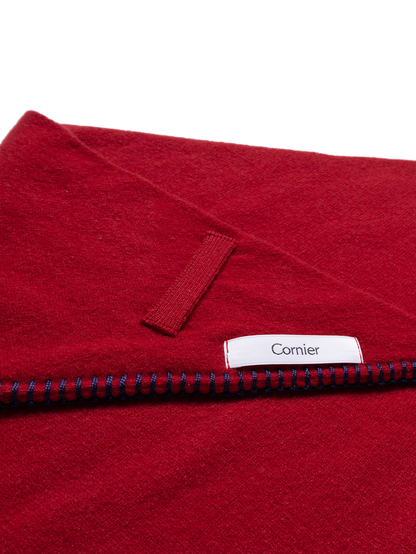 Super170's WOOL KNIT NECKERCHIEF｜RED