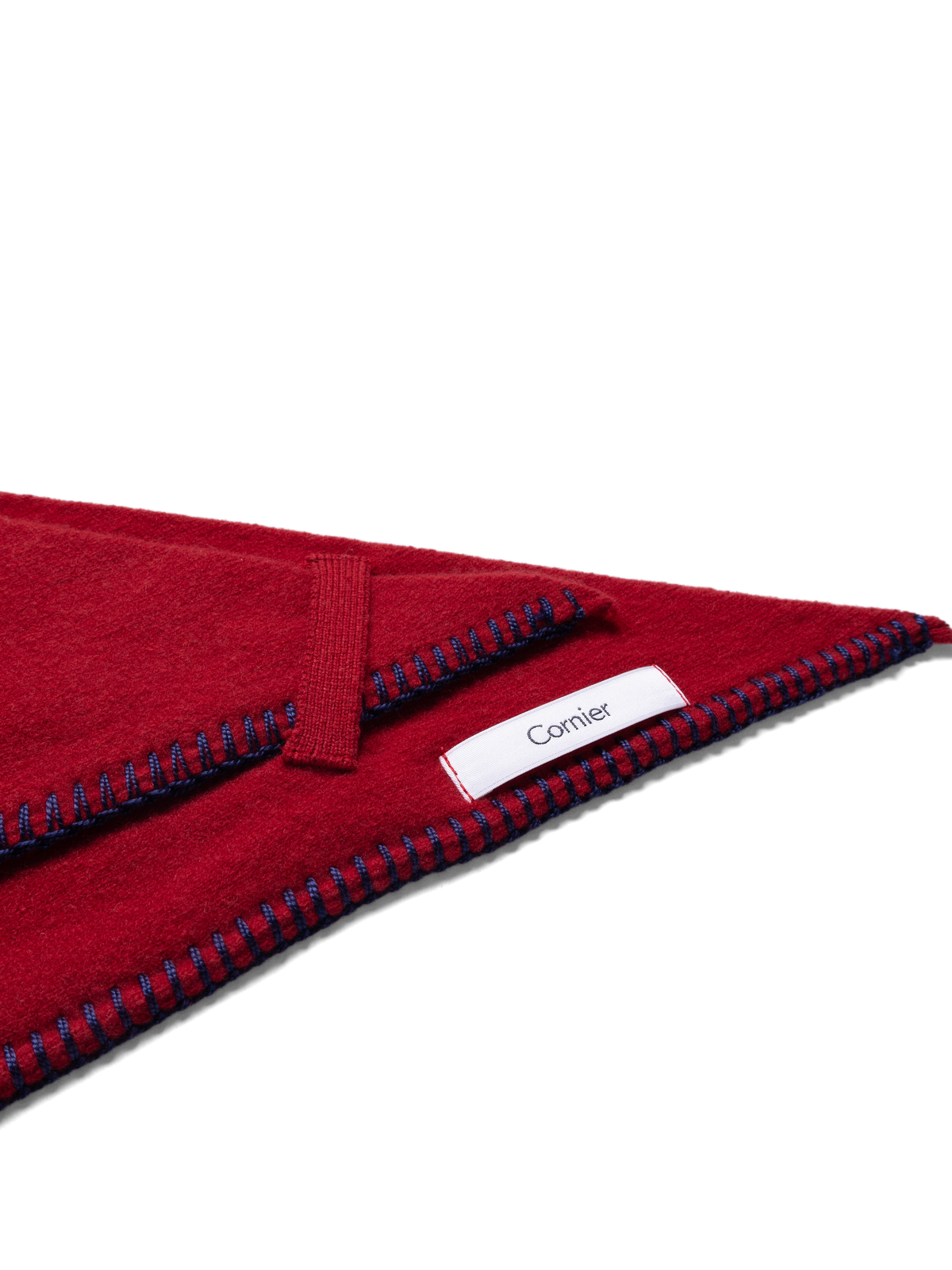 Super170's WOOL KNIT NECKERCHIEF｜RED