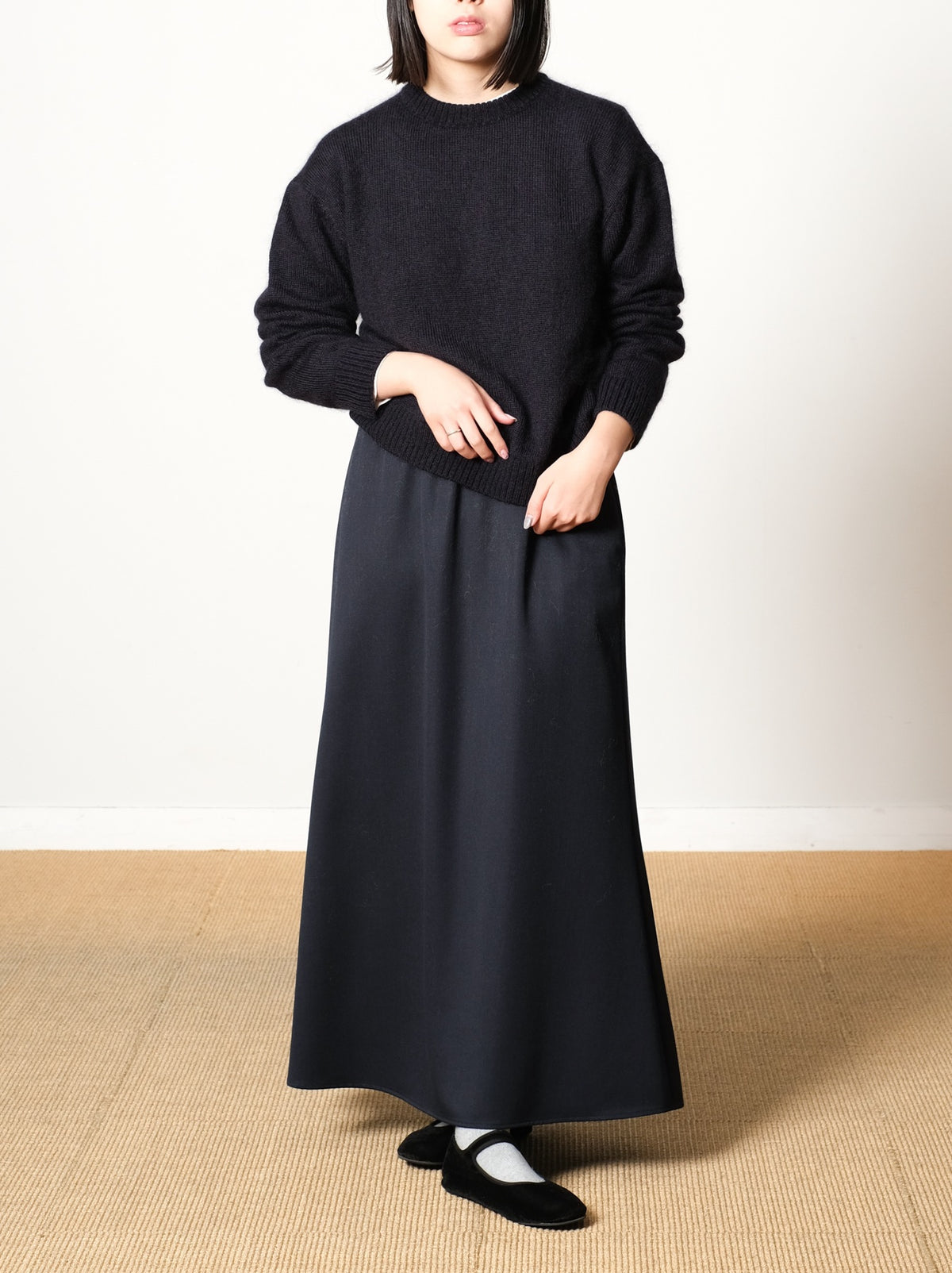 Model 159cm size S color NAVY着用