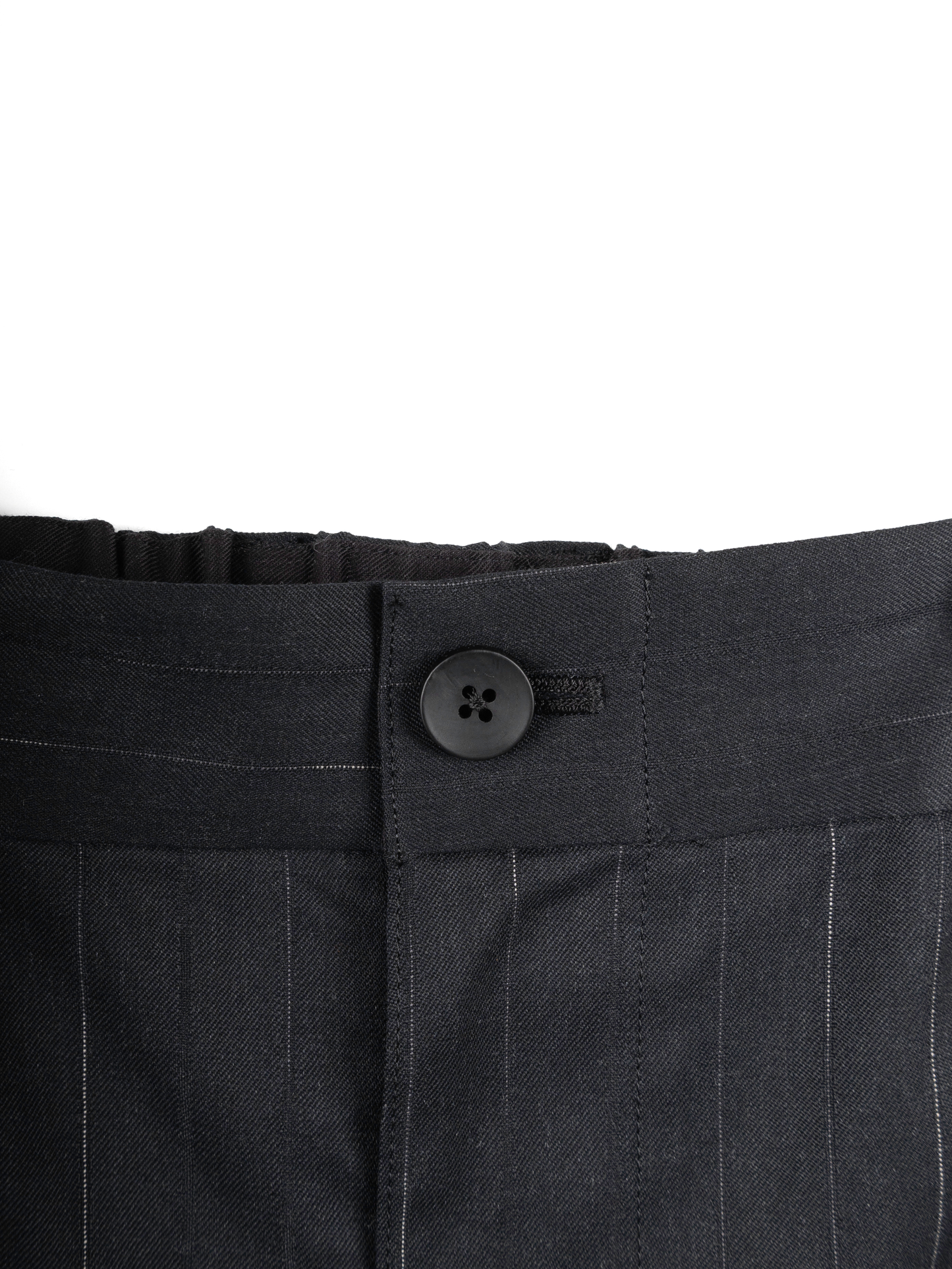 Super130's RESISTED YARN DYED WOOL GABARDINE EASY PANTS｜BLACK