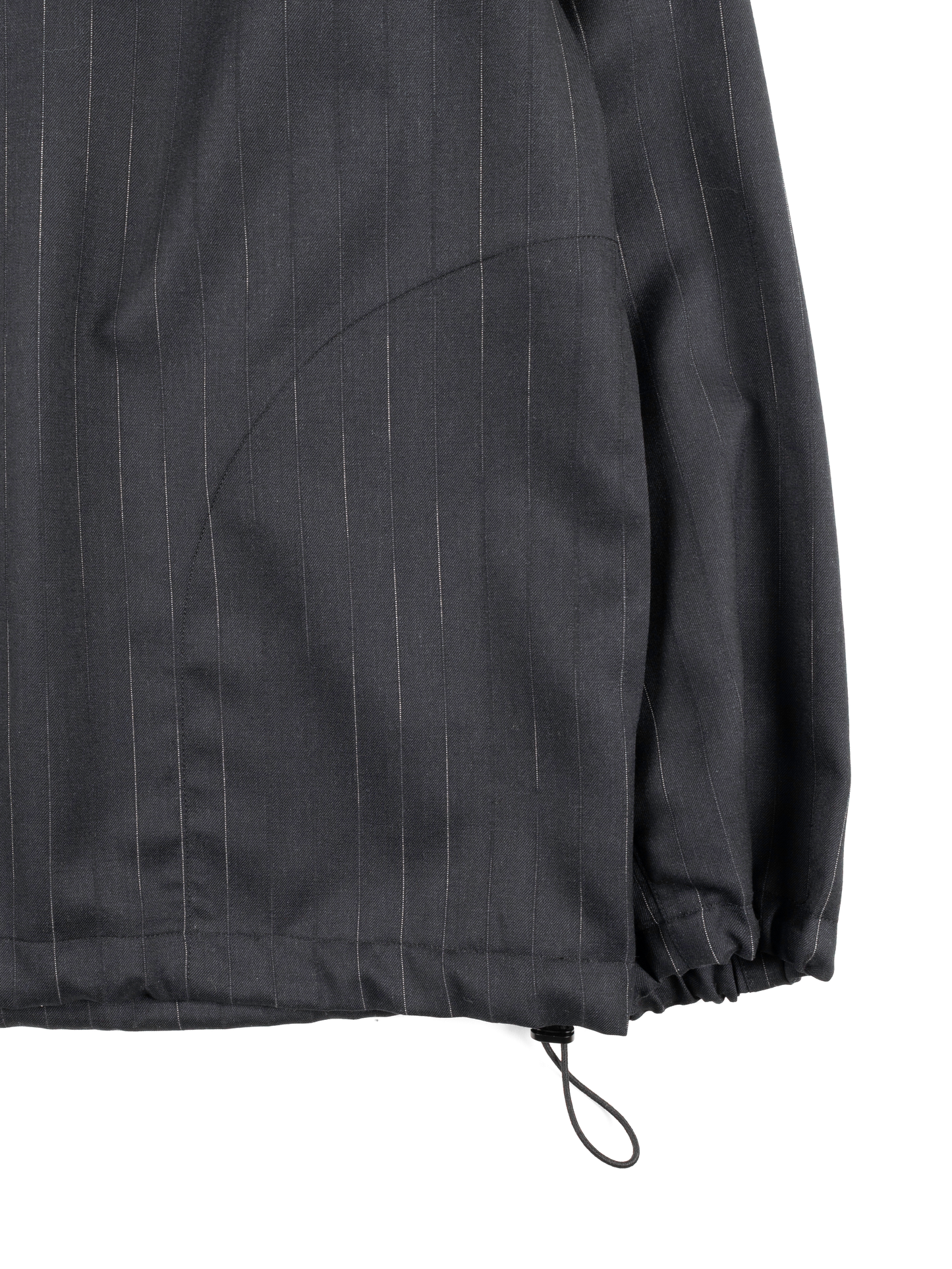 Super130's RESISTED YARN DYED WOOL GABARDINE PULLOVER｜BLACK