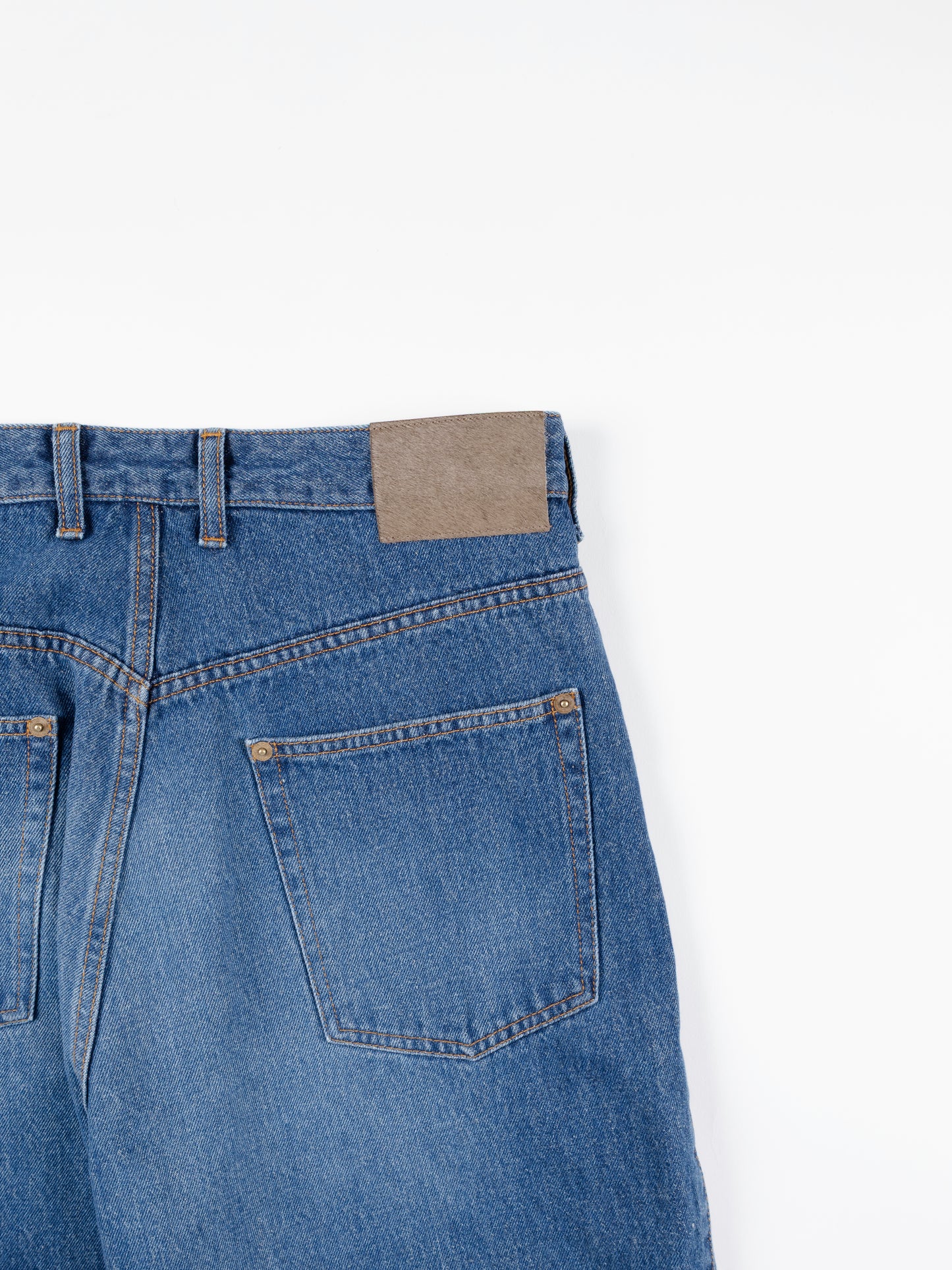 SILK/COTTON VINTAGE JEANS｜BLUE