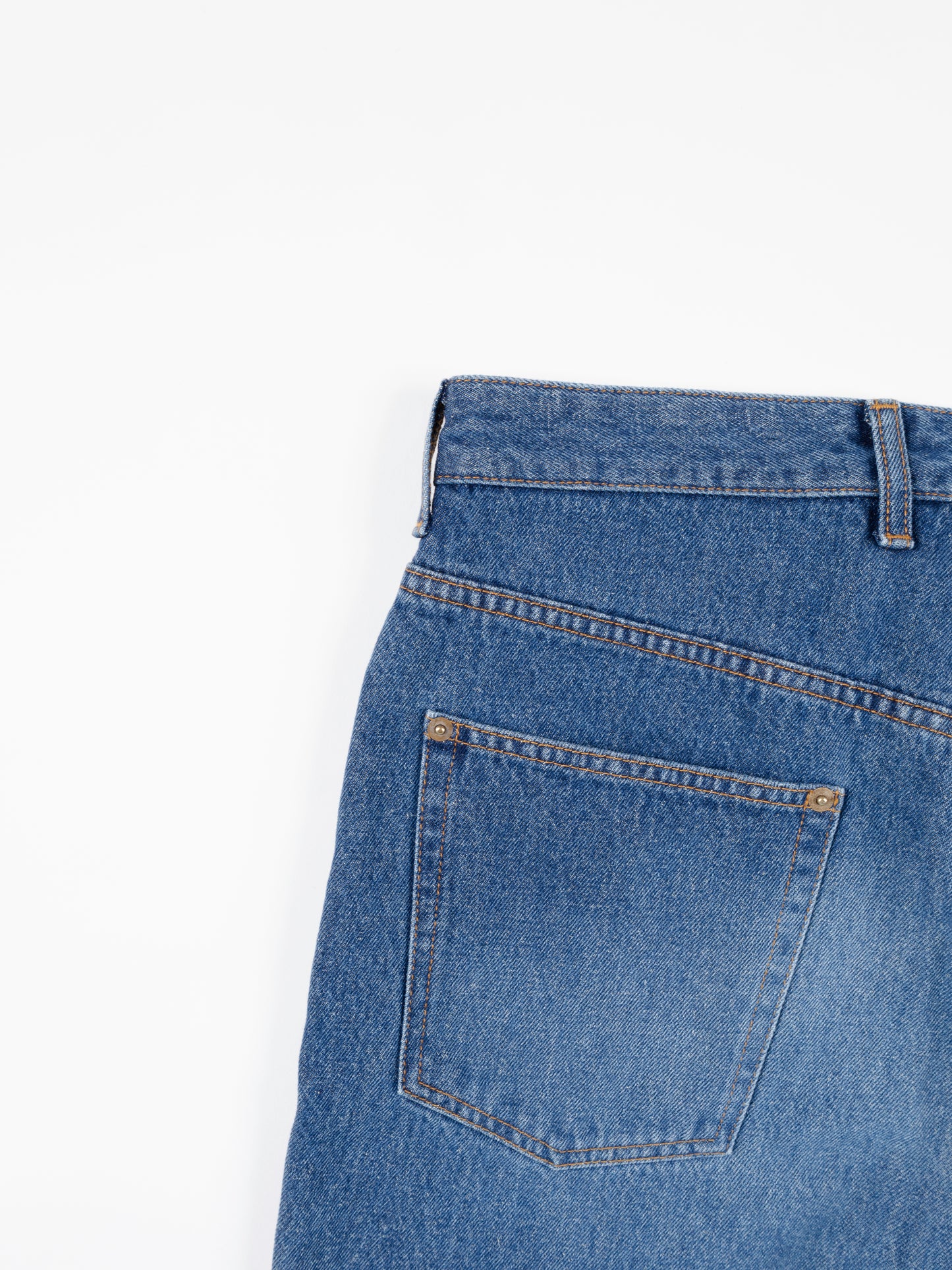 SILK/COTTON VINTAGE JEANS｜BLUE